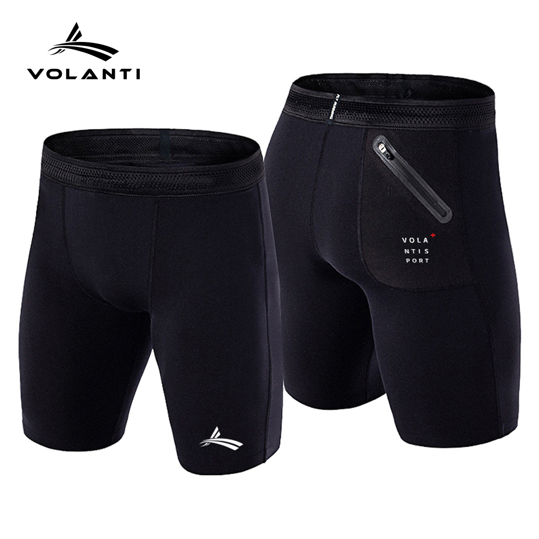 Volandi Tight Fit Compression Pants Track Marathon Speed Dry Breathable Sports 50% Pants Men Summer Running Training Fitness-Taobao