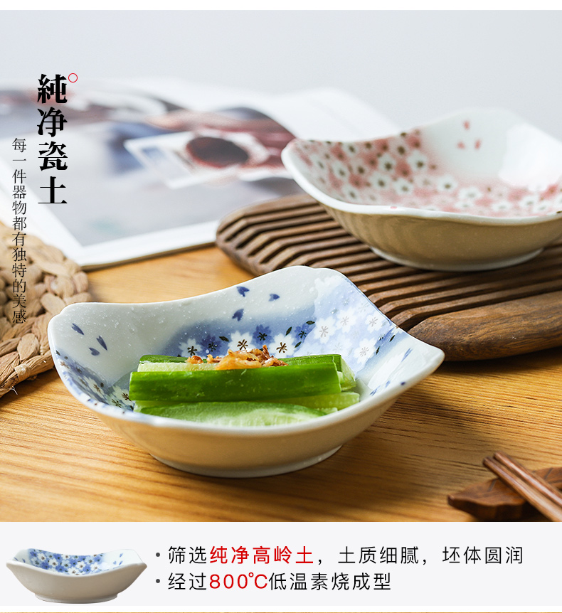 Japan 's imports of ceramic tableware sakura snow Japanese deep dish dish dish dish fruit plate pasta dishes