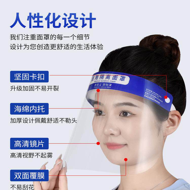 消毒面罩高清透明防雾防风防尘飞溅油渍防护护全脸打农药劳保挡风