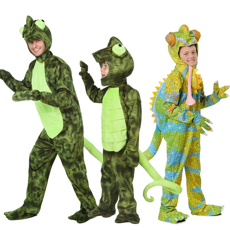 Cosplay Halloween Children's Day Stage Performance Catwalk Reptile Lizard Chameleon Costume