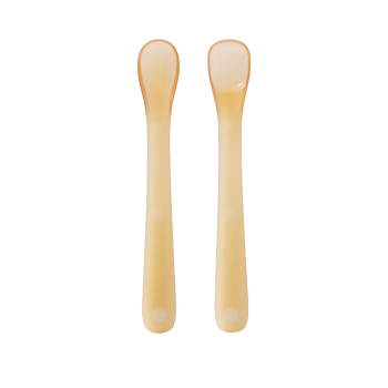 Baby silicone large spoon small newborn baby feeding water and eating soft head spoon feeding milk puree food spoon children's tableware