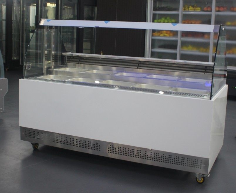 Air-cooled frost-free duck neck display cabinet Cooked food commercial arc glass braised dishes Fresh cold dishes Refrigerated freezer fresh meat