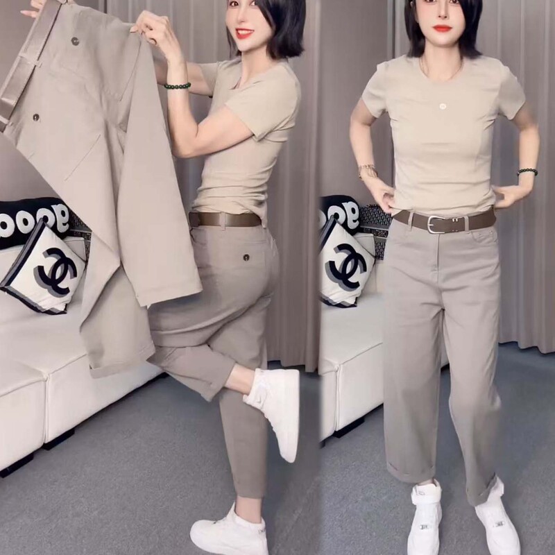 European Style High-Waisted Straight-Leg Jeans for Women, New Autumn Loose Casual Versatile Slimming Petite Bootcut Pants