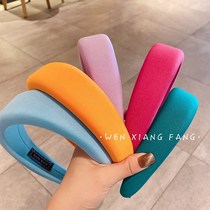 (Ask the Shangfang shop) South Koreas East Great Gate Temperament Candy Color Head Stirrup Mesh Red Pure Color Wide Side Hair Stirrup 100 lap