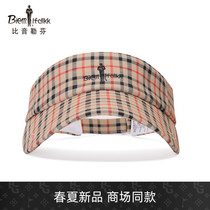 Bjørn Löfven 2022 summer new ladys sunhat fashion sports casual plaid empty top hat