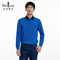 Bjørn Löfven Spring New High-end Business Casual Lapel Long Sleeve T-Shirt Mens Simple Polo Shirt