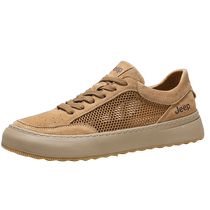 Jeep mens shoes 2024 new summer mesh breathable thick-soled sports sneakers mens summer retro casual shoes