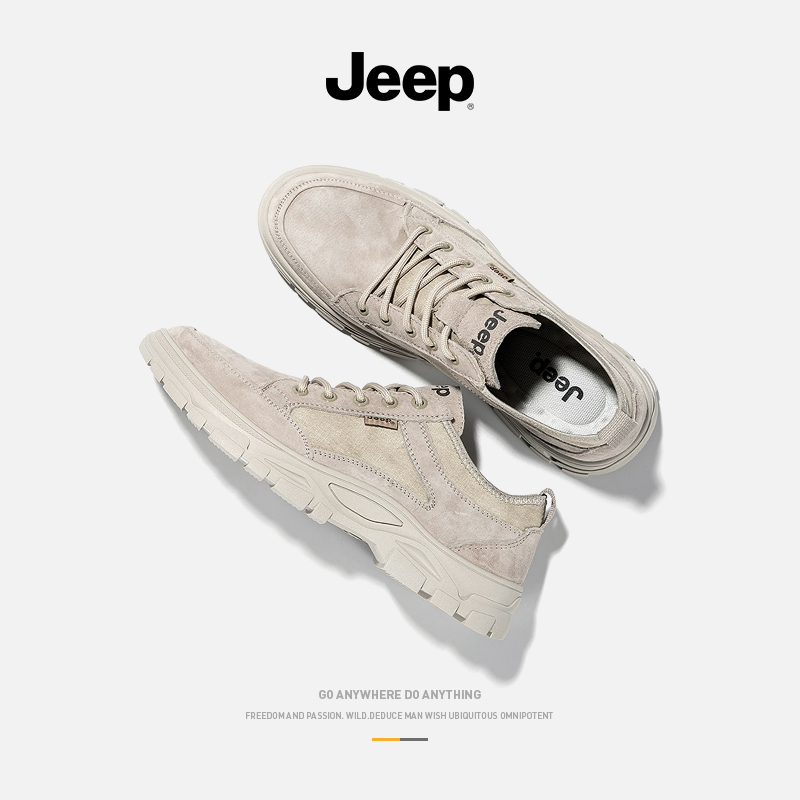 jeep Jeep men's shoes 2022 new spring trend all-match men's Martin boots British casual tooling tide shoes