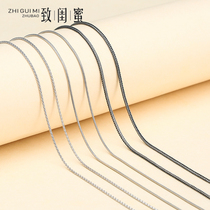 Sterling silver necklace female choker long bare chain no pendant Chopin chain S925 silver chain neck chain chain extended tail chain