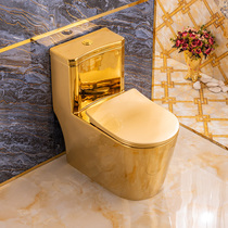 Eurostyle golden toilet toilet home toilet light lavish creative personality Pottery Gold Ceramic Toilet Muted