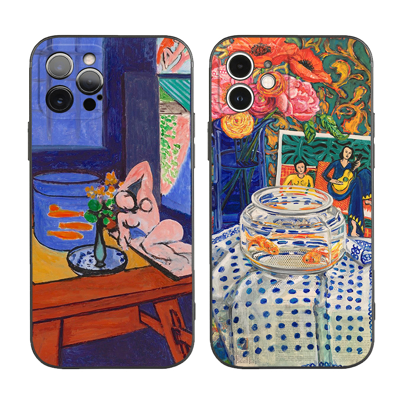 Artist Matisse's Color Oil Painting Goldfish Is Suitable for Iphone17Air/16Pro Soft Case 15Promax/14Plus Apple 13Mini Mobile Phone Case 12/11