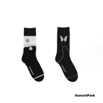 SunsetPark original design dark dark thick autumn and winter ins tide design personality mid-tube socks women new products