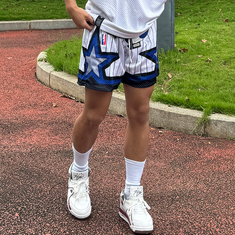 American Retro Summer Hot Sale Lightning Embroidery Shorts Breathable Sports Casual Magic Team Lining Shorts