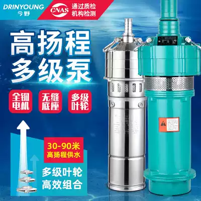 Stainless steel QD dry wipe mouse agricultural irrigation project precipitation multi-stage pump high lift construction site water pump submersible pump