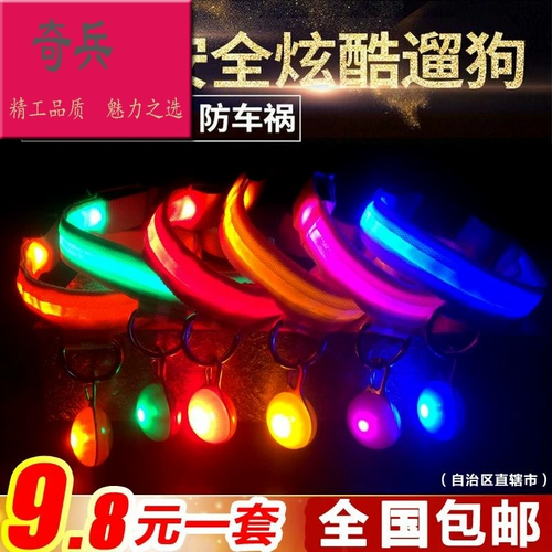 Ошейник для кошек, ошейник для кошек, светодиодный светящийся ошейник с подвеской для собак, Тедди, золотистый ретривер, светящийся ошейник для самоедской собаки