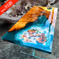 Epoxy Resin River Table Tea Table Tea Table Table Table Table Table Table Desk Creative Creek Ocean Table