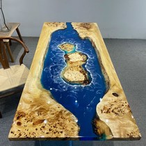 2 m epoxy resin table ocean light luxury furniture river table designer tea table 3 m tea table solid wood