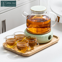 Italian ZPPSN Light Lavish Glass Bubble Flower Teapot High Temperature Resistant Thickened Candle Heated Cooking Tea Oven Home Suit