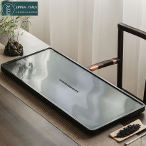 Italian ZPPSN Ugin Stone Tea Tray Whole Home Polished Face Stone Tea Table Minima Drain Pan Tea Sea