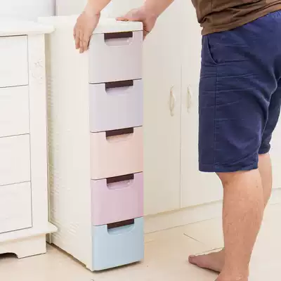Thickened drawer storage cabinet plastic seam finishing cabinet storage cabinet baby bathroom cabinet kitchen narrow cabinet