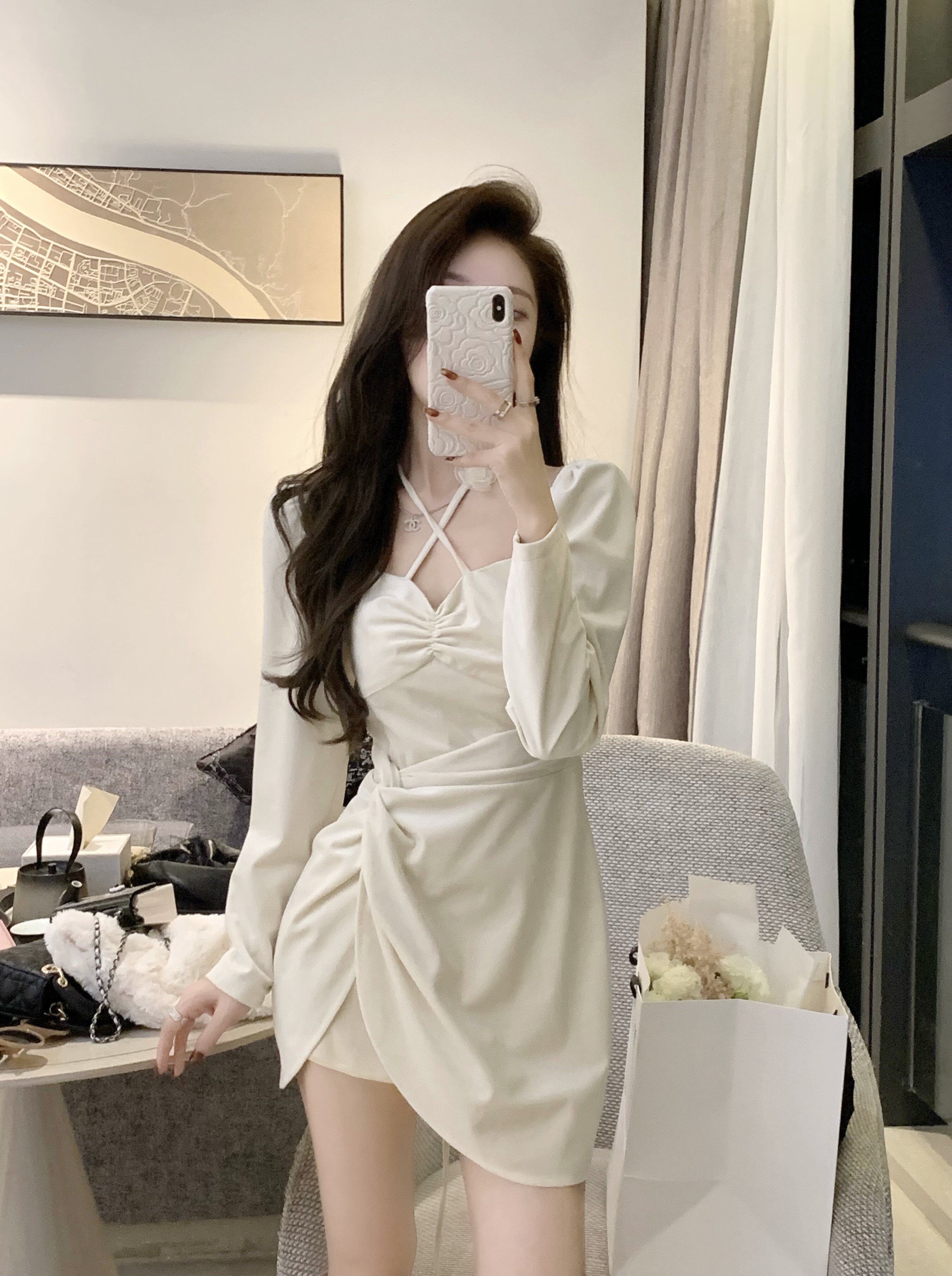 JustQin goddess descender on spring and summer swarm with small sexy velvet dress 2022 autumn and winter dress with underskirt for women 