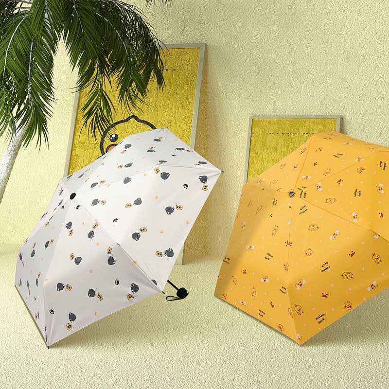 Automatic ultra-light parasol sun protection UV light girl small portable barometer S dual-use folding parasol