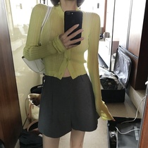 2022 Summer Ice Sweater Knitted Sweater with thin design and short sunscreen coat