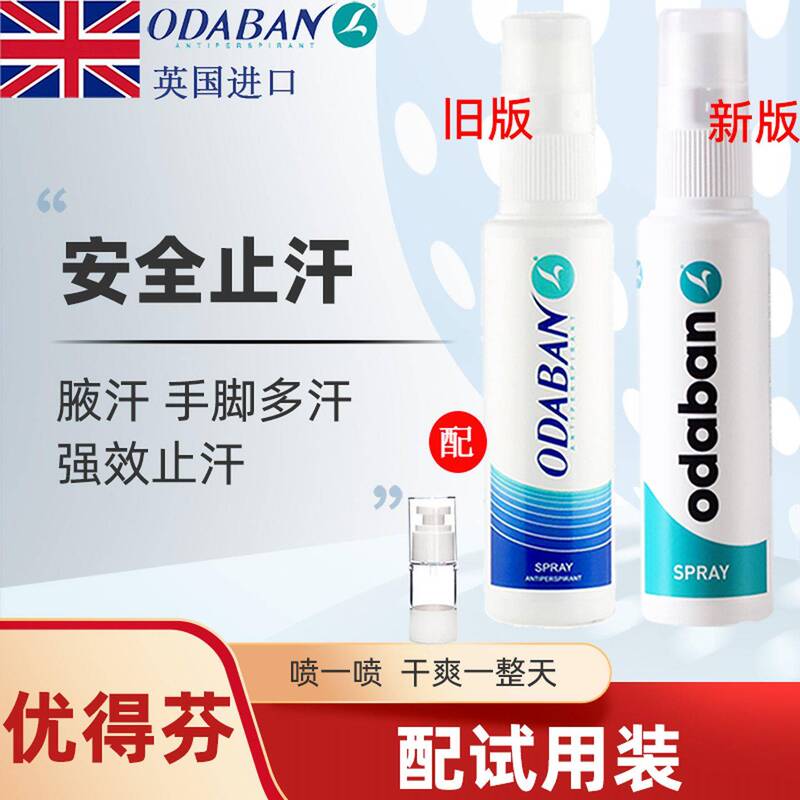 British Odaban Antiperspirant Spray for Sweaty Palms and Body Odor, a Magic Solution for Hand Sweat