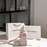 URNVO REBAN Розовая сумка через плечо, из натуральной кожи