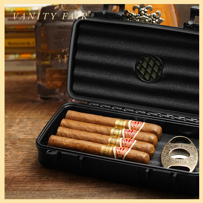 VANITY FAIR Humidor Portable Cigar Humidor Imported ABS Resin Sealed Waterproof Protection Box