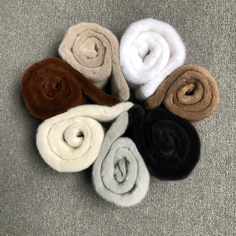Imported velvet small ferret mink Mink Fur Scarves Scarves Around The Neck Leather Grass Mink Fur