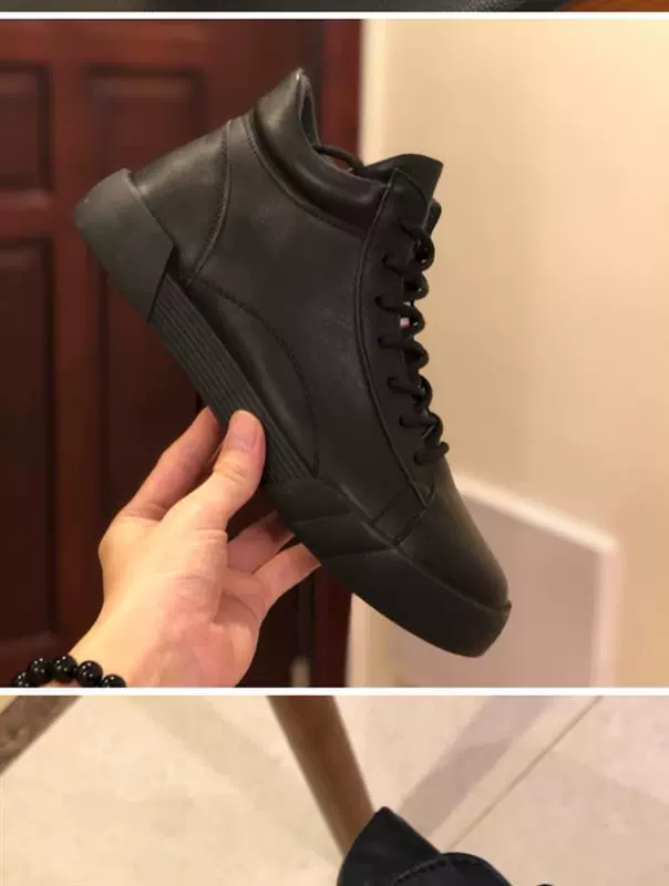 Giày cao cổ nam châu Âu mùa đông thoáng khí Martin boots nam mùa thu giày dụng cụ cao cấp giày cao cổ nam giày xe máy nam - Giay cao