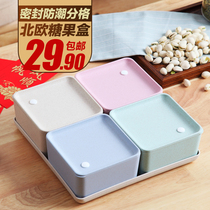 Creative modern split fruit plate household dried fruit bowl dried fruit box fruit plate living room coffee table melon seeds snack candy box