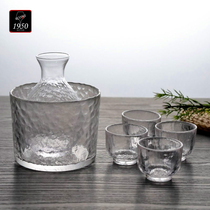 1950 Day Style Clear Wine Pot Home Hammered Glass Wine Glass Wine Glass Wine Warm Wineware Creative White Wine Suit