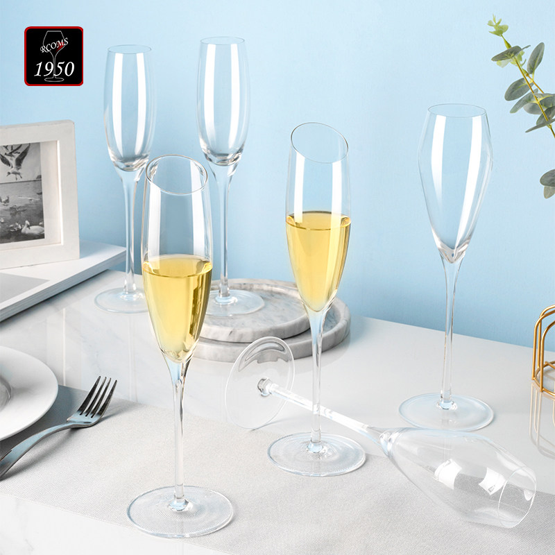 1950 handbrushed champagne glass of red wine glass with bubbly wine glass with high foot cup of sweet wine glasses 2 sets of 186ML
