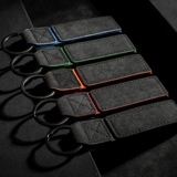 Мужской брелок, креативная высококлассная цепочка для ключей, универсальная подвеска, ключница, из натуральной кожи, делается под заказ, простой и элегантный дизайн