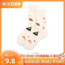 Socks Children Cute Teenage Girl Day Series Cartoon Starry Sky Socks Summer Thin pure cotton Ins Chains 100 hitch Kings stockings