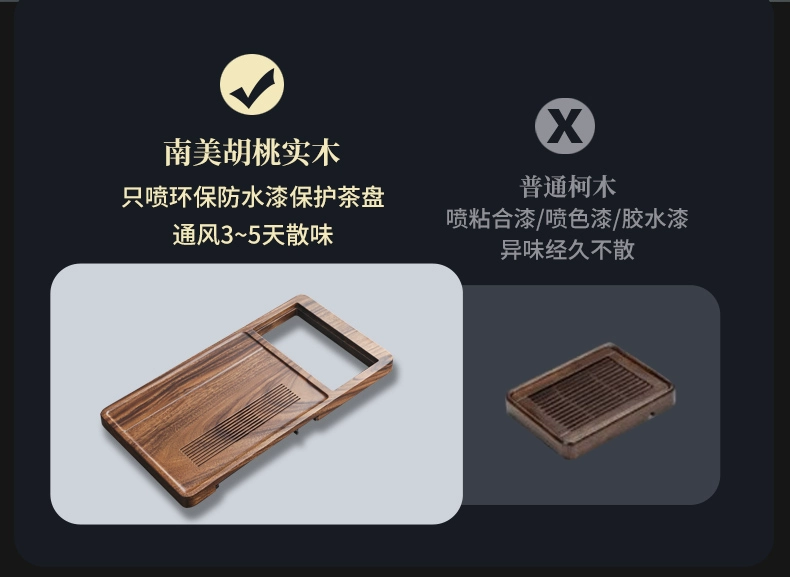 khay trà điện tử Gỗ óc chó nhúng khay trà toàn bộ hộ gia đình bằng gỗ khô Bộ bàn trà hoàn toàn tự động tích hợp khay bàn trà bàn trà điện tử