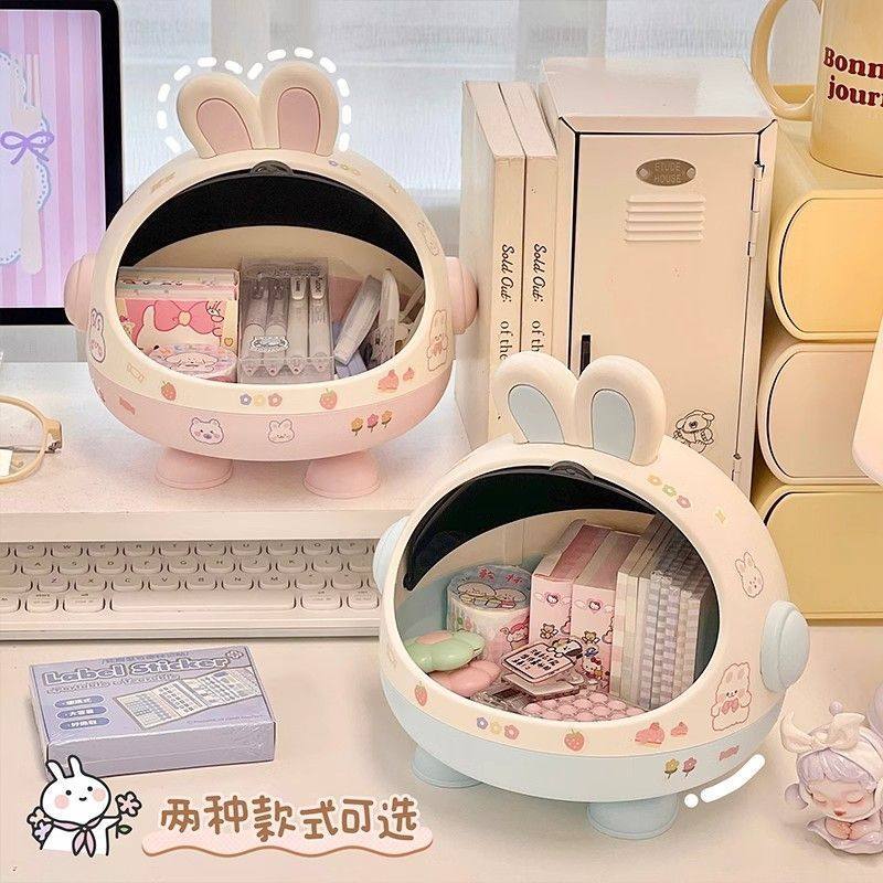 Desktop Storage Box Ins Cute Toy Flip-Top Dustproof Building Blocks Stationery Snacks Miscellaneous Storage Box Organizer