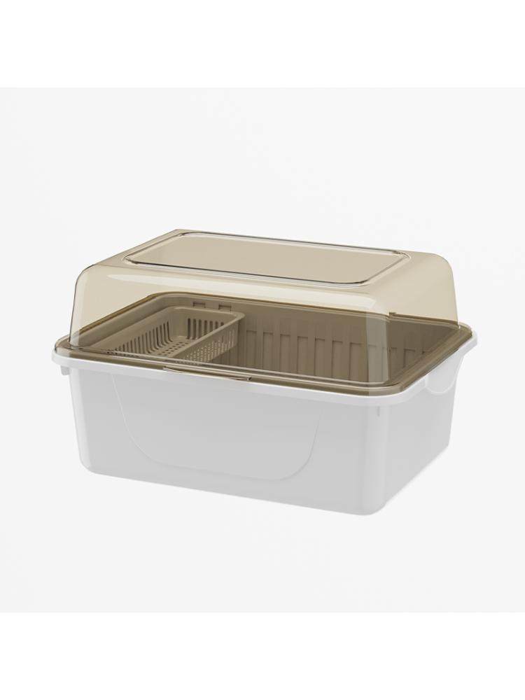 Baby Bottle Storage Box, Drying Rack with Lid, Dustproof, Baby Food Supplement Tableware Tool Storage Box Cabinet