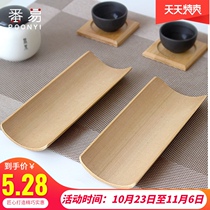 Towel seat cushion bamboo tea towel kung fu tea set accessories bamboo tea props rounded bamboo tea tray bamboo tea restaurant