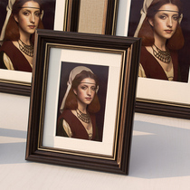 Creative Nordic American retro frame outer frame 7 8k 10 12 inch hanging wall wash photo plus photo frame horizontal vertical swing table