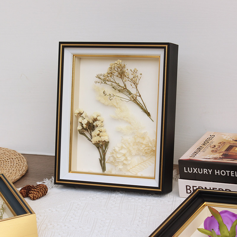 Creative three-dimensional hollow photo frame with hands and feet printed roll paper hanging wall lunar painting decoration drying flower butterfly specimen framed swaying table