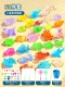 58 кусочков сетов-52 рыбы+2 рыбацкая бочка+2 рыболовные стержни+2 сетевой рыбалка