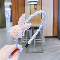 Синий плиссированный шар для волос розовый кроличьи уши