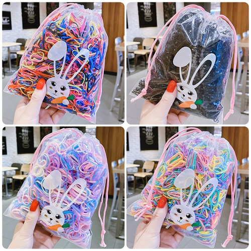 Одноразовая резинка для волос, детский аксессуар для волос, эластичный прочный чехол