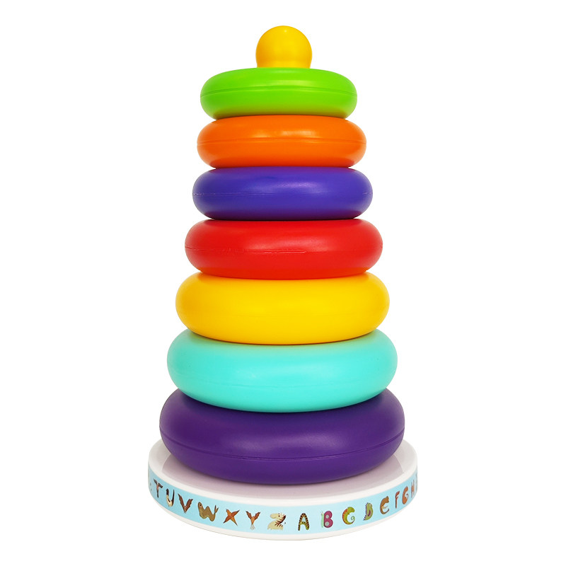 0-1岁宝宝彩虹塔叠叠乐:开发认知的多彩阶梯