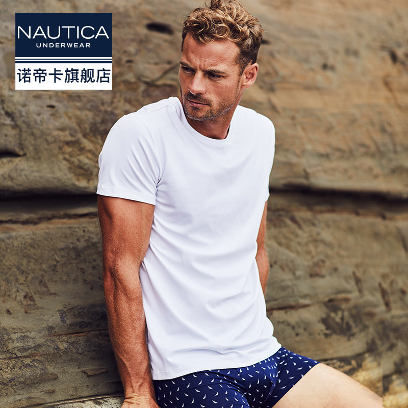 Nautica 诺帝卡 19年夏季新款 男式圆领T恤 打底衫 天猫优惠券折后￥98包邮（￥118-20）多色可选