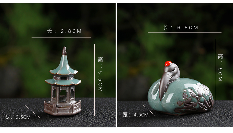 Creative, lovely brother ceramic up small tea pet boutique floret spoil the mythical wild animal tea pot on - board, furnishing articles package mail