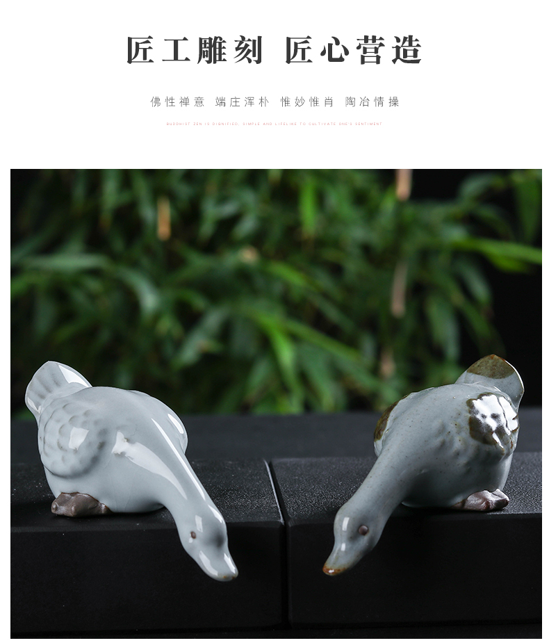 Brother creative ceramic up up zen ducklings bird furnishing articles tea pet take spoil water ornaments car furnishing articles